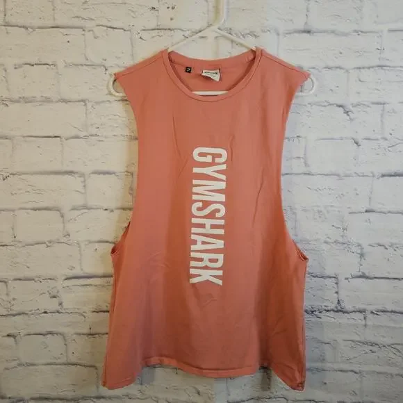 Gymshark Women's Bold Drop Arm Tank Pink Size M Fitness Sleeveless Top - Picture 1 of 5